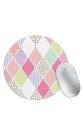 Abstract White & Pink Design Mouse Pad