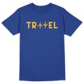 Travel Round Collar Cotton Tshirt