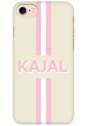 beige pink stripes Name Case for Apple iPhone 7