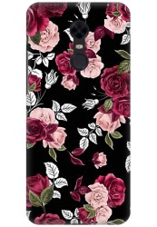 Core Cute Black and Red Floral for Redmi Note 5