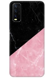 Black and Pink Marble for Vivo Y12G
