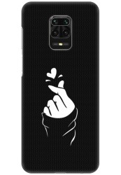 Black Korean Heart for Redmi Note 9 Pro Max
