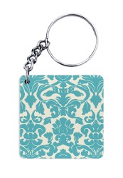 Blue Abstract Pattern Keychain