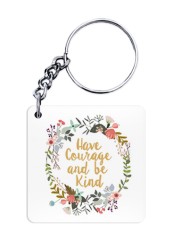 Courage & Kind Floral Keychain