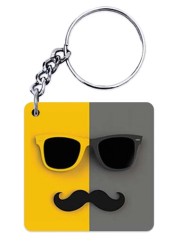 Sunglasses and Moustache Keychain