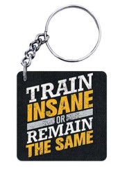 Train Insane or Remain Same Keychain