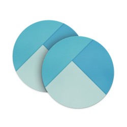 Blue Patterned Blocks Coasters