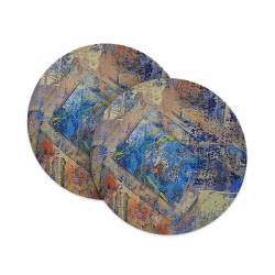 Messy Abstract Painting Coasters