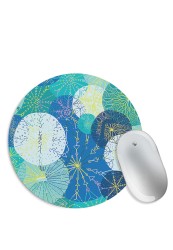Abstract Yellow Blue Dots Mouse Pad