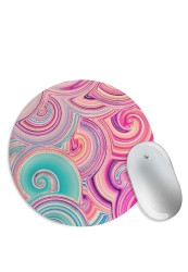 Pink and Blue Swirls Mouse Pad