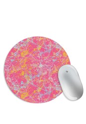 Pink and Yellow Paint Mouse Pad