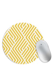 Yellow Geometric Pattern Mouse Pad
