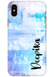 Blue Watercolor Matte Hard Name Phone Cases