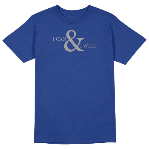 I Can & I Will Round Collar Cotton Tshirt