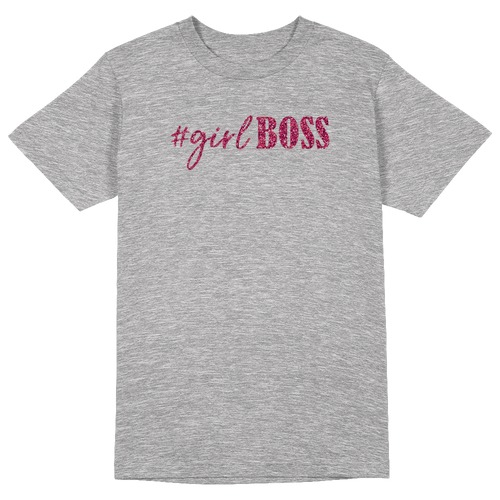 Girl Boss Round Collar Cotton Tshirt