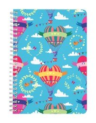 Colourful Hot Air Balloon Love Notebook