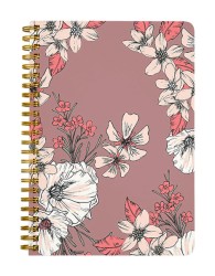 Onion Pink Floral Design Notebook