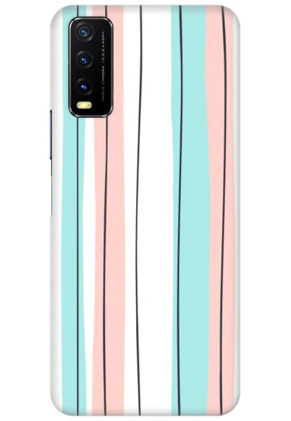 Pastel Blue Pink Lines for Vivo Y12G