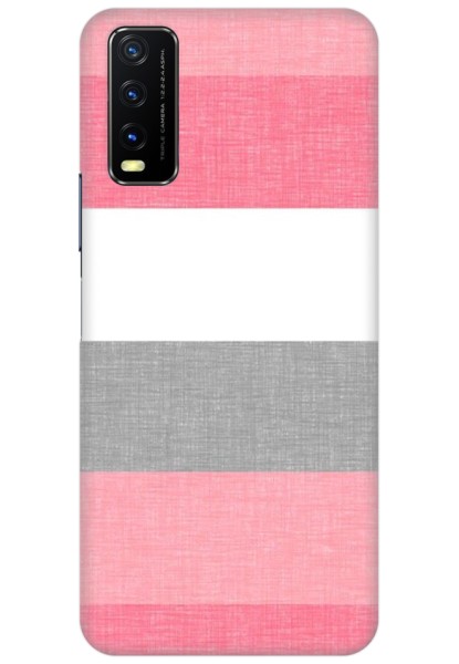 Pink and Grey Shade Stripes for Vivo Y12G