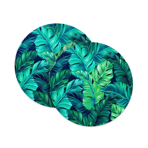 Tropical Rain Forest Leaves Coasters