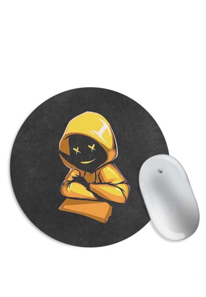 Yellow Hoodie Boy Mouse Pad