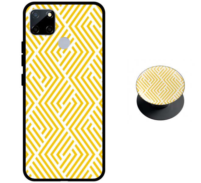 Yellow Geometric Pattern Protective Cover for Realme C25s